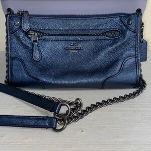 Coach Mickie Crossbody Pearlized Denim Blue Grain Leather | Style F52646